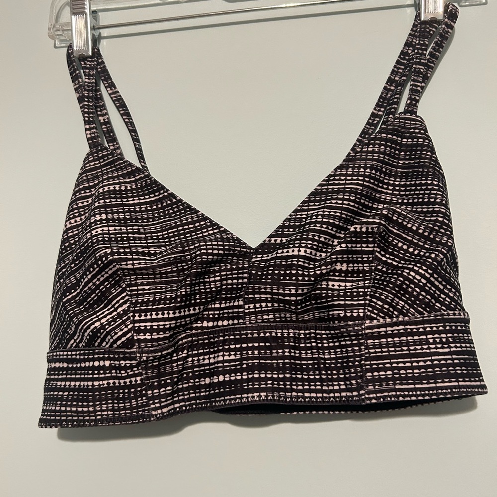 JoyLab Sports Bra, black and white pattern